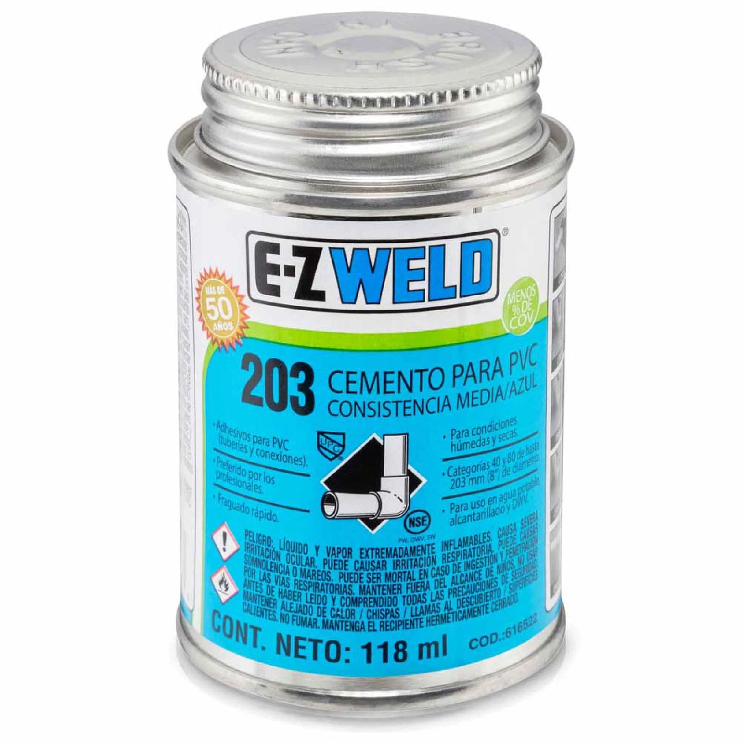 CEMENTO AZUL PARA PVC C-40 Y C-80 475 ml